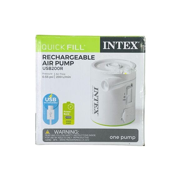 Intex Other - Intex Quick Fill Cylinder Mini Rechargeable Air Pump USB200R
